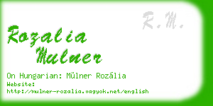 rozalia mulner business card
