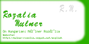 rozalia mulner business card